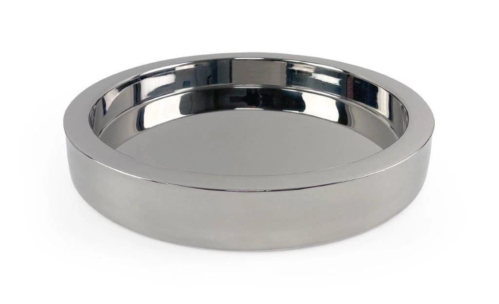 Doppelwandiges poliertes Serviertablett 35 cm BTBL9057 by Beaumont color Silver