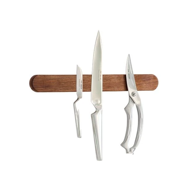 Messer-Magnetleiste - Klein - Walnuss - 35x4,5x2 cm ST52356 by Steel-Function color Svart