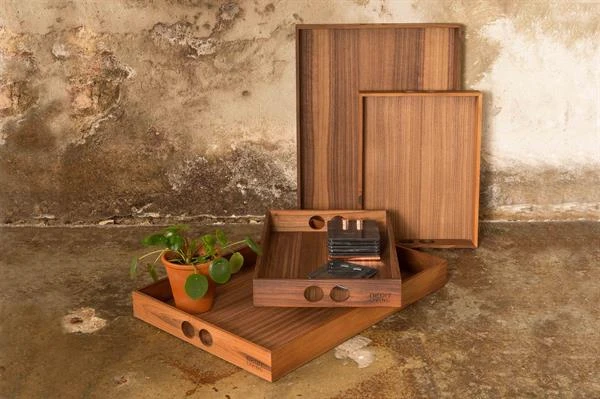 Tablett Klein – Walnuss ST6006 by Steel-Function color Bruin