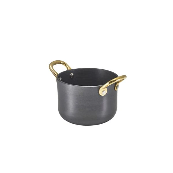 Mini-Kasserolle aus Aluminium 11 x 7 cm – GenWare AMC11H by Genware color Svart