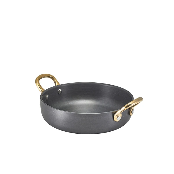 Mini-Kasserolle aus Aluminium 15 x 4 cm – GenWare AMC15H by Genware color Svart