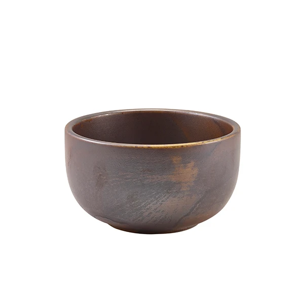 Schale 12,5 cm – Rustic Copper Terra Porzellan BW-PRC12 by Genware color Svart