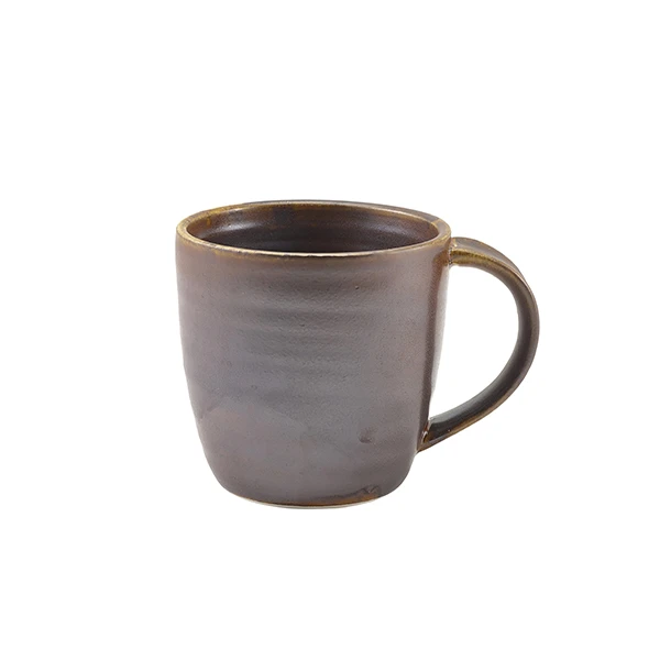 Kaffeebecher 30 cl – Rustikales Kupfer Terra MUG-PRC32 by Genware color Svart