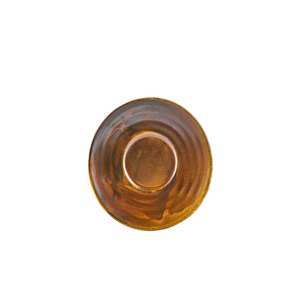 Terra Porzellan Rustikales Kupfer Untertasse 11,5 cm SCR-PRC11 by Genware color Svart