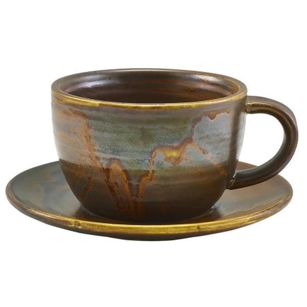 Kaffeetasse 28.5cl – Rustikales Kupfer Terra CUP-PRC28 by Genware color Svart