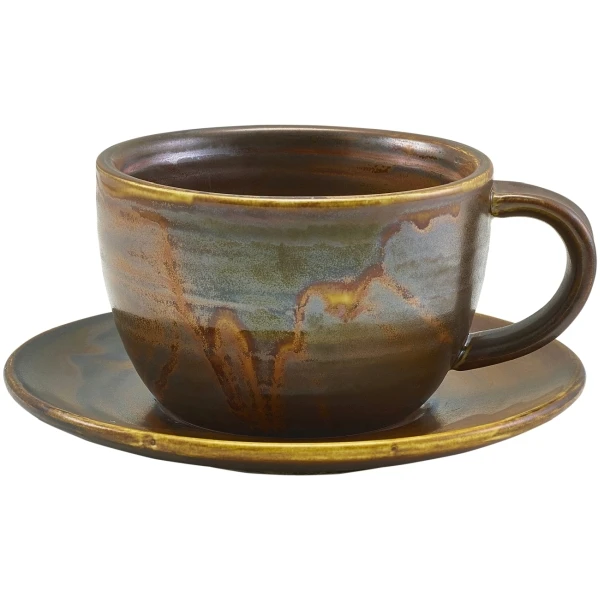 Untertasse 14,5 cm - Rustik Kupfer Terra SCR-PRC14 by Genware color Svart