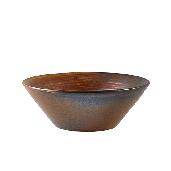 Schale 14 cm – Terra Porcelain Rustic Copper CN-PRC14 by Genware color Svart