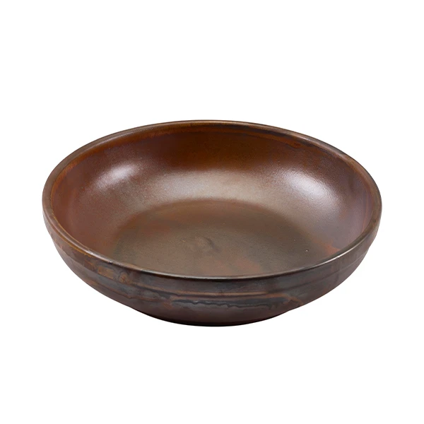 Schale 23 cm – Rustikales Kupfer Terra CB-PRC23 by Genware color Svart