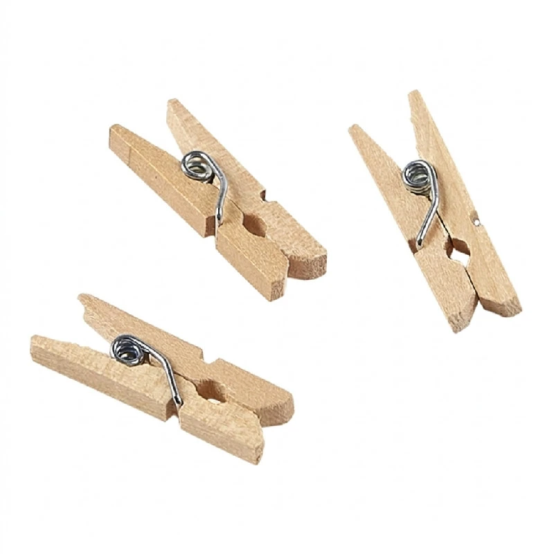Miniatur-Holzklammern für Cocktails 2,5 cm (1000 Stk.) PEG2 by Genware color Svart