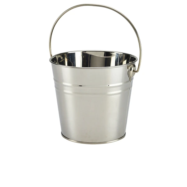 Serviereimer aus Edelstahl 16 cm Ø SSB16 by Genware color Svart