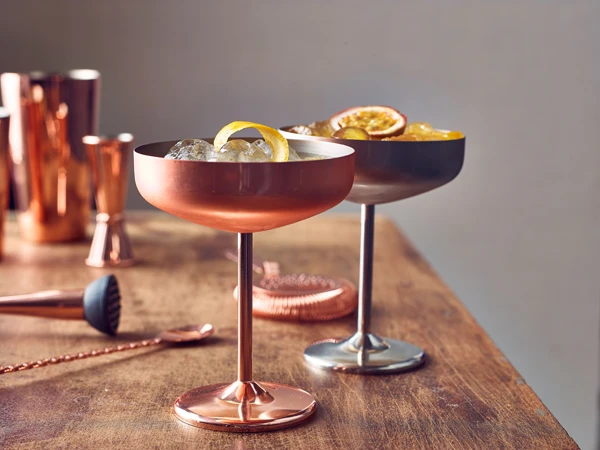 Kupferbeschichtetes Cocktail Coupe Glas 30 cl - GenWare CPC300 by Genware color Svart