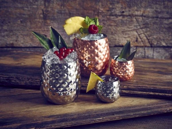 Edelstahl Ananas-Cocktailbecher 44 cl – GenWare PNS440 by Genware color Svart