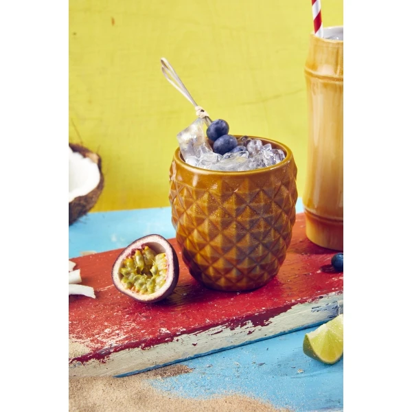 Brauner Ananas Tiki-Becher 40cl - Genware PTM400BR by Genware color Svart