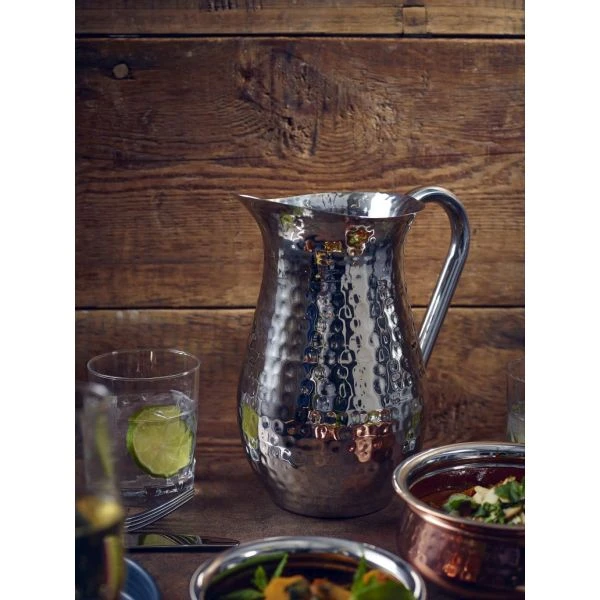 Wasserkrug aus gehämmertem Edelstahl 2L - GenWare HWJ200 by Genware color Svart