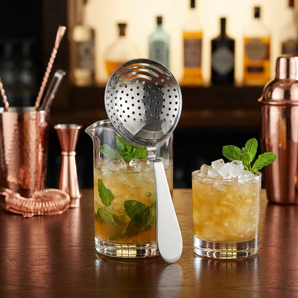 Genware Premium Julep Strainer aus Edelstahl jul2 by Genware color Svart