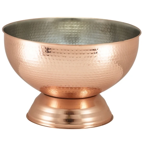 Gehämmerte Champagnerschale Kupfer 38 cm - Genware CHBWL1C by Genware color Svart