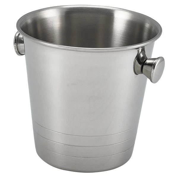Mini-Eiseimer aus Edelstahl 10 cm MSSB10 by Genware color Svart