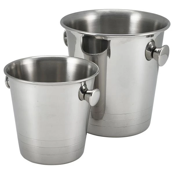 Mini-Eiseimer aus Edelstahl 14 cm MSSB14 by Genware color Svart