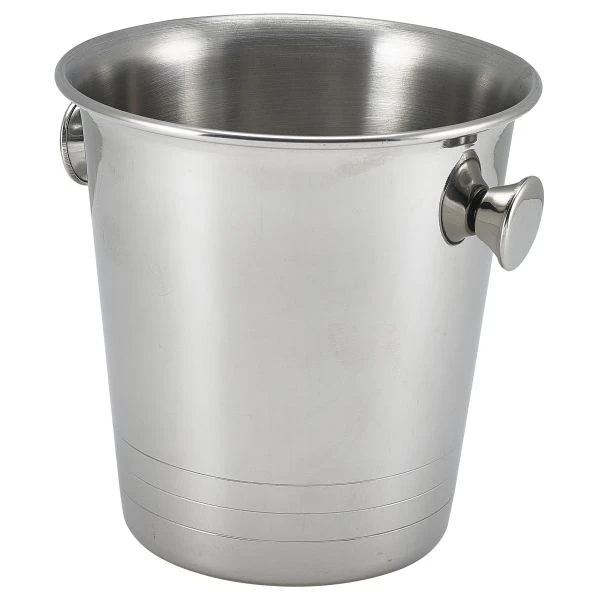 Mini-Eiseimer aus Edelstahl 14 cm MSSB14 by Genware color Svart