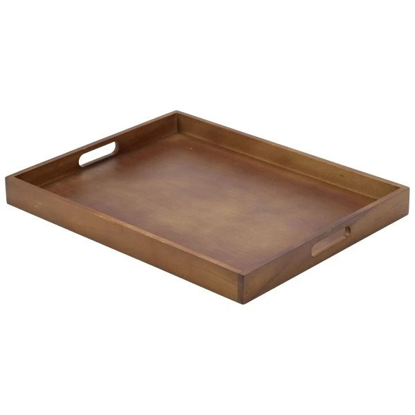 Kellnertablett Holz 49 x 38.5 x 4.5cm BT4938 by Genware color Svart