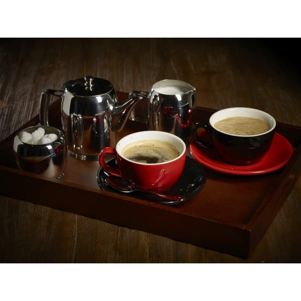 Kellnertablett Holz 53.5 x 42.5 x 4.5cm BT5342 by Genware color Svart