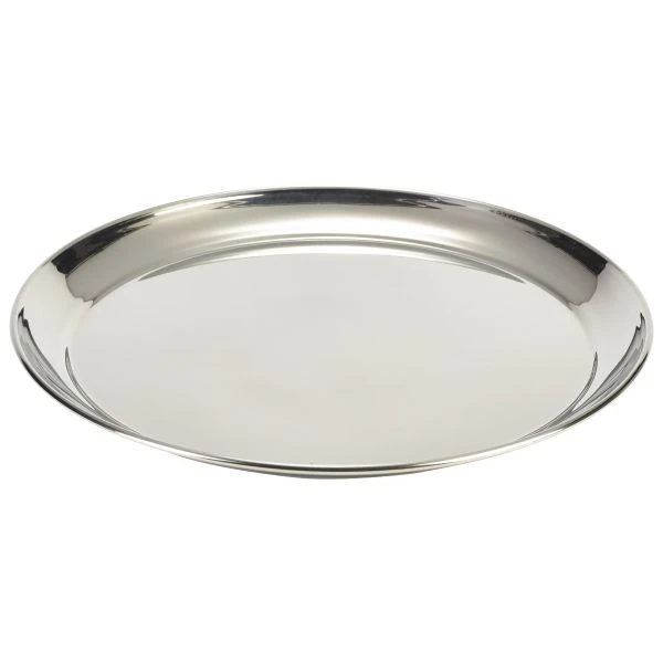 Rundes Kellnertablett aus Edelstahl 35 cm 52139GW by Genware color Svart