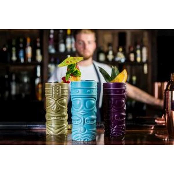 Blauer Tiki-Becher 40 cl – Genware TKM400BL by Genware color Svart