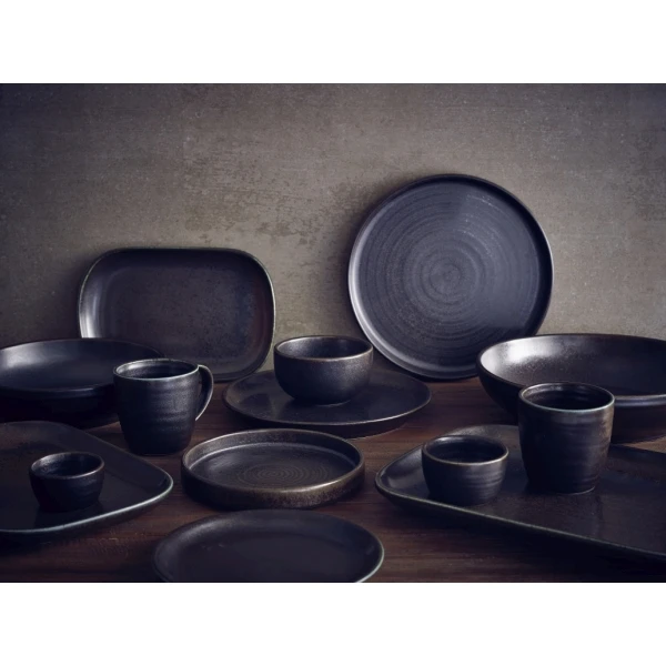 Coupeteller 19 cm Cinder Black – Terra CP-PBK19 by Genware color Svart