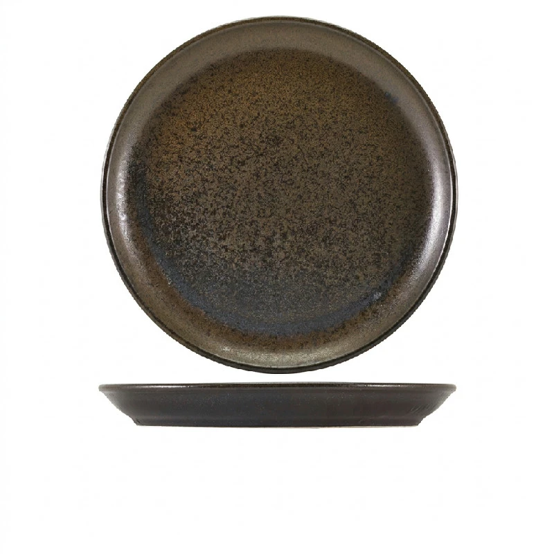 Cinder Black Coupe-Teller 30,5 cm – Terra Porcelain CP-PBK30 by Genware color Svart