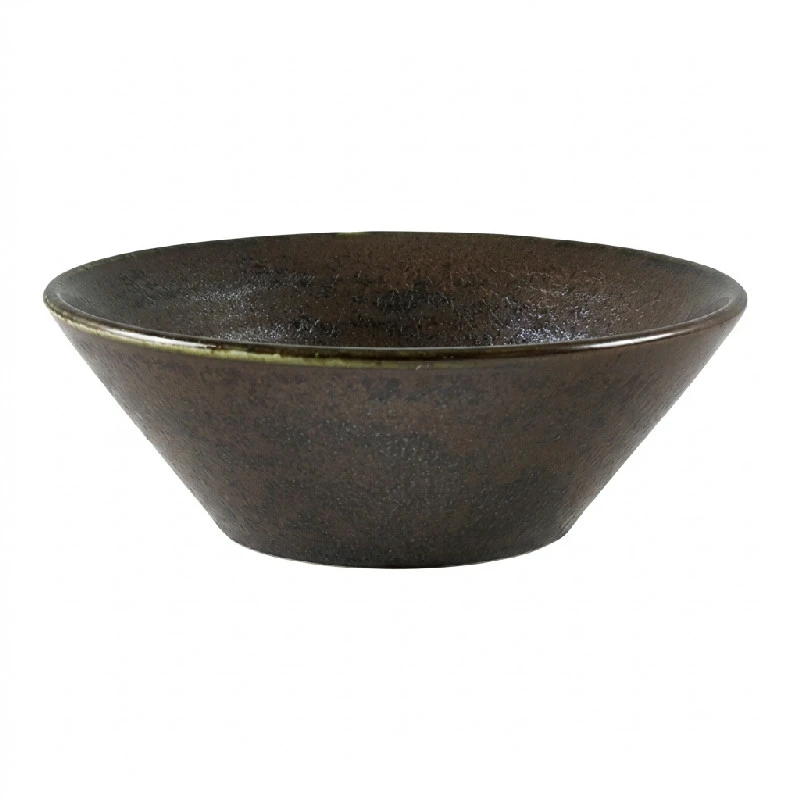 Cinder Schwarz Konische Schale 14 cm – Terra CN-PBK14 by Genware color Svart