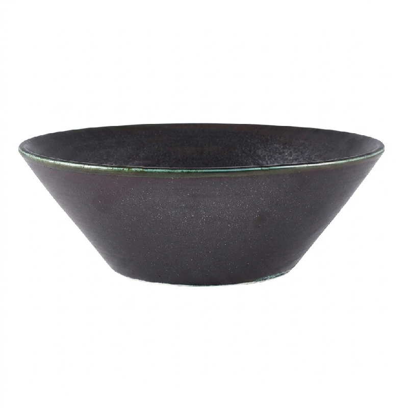 Cinder Schwarz Konische Schale 19,5 cm - Terra CN-PBK19 by Genware color Svart