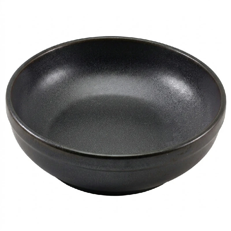 Cinder Schwarz Coupe-Schale 23 cm – Terra Porzellan CB-PBK23 by Genware color Svart