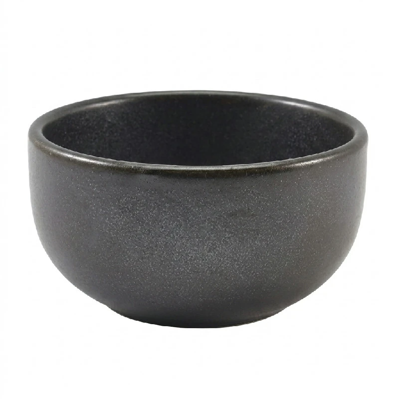 Cinder Schwarz runde Schale 11,5 cm – Terra BW-PBK11 by Genware color Svart