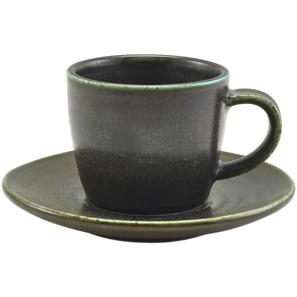 Cinder Black Untertasse 11,5 cm – Terra SCR-PBK11 by Genware color Svart