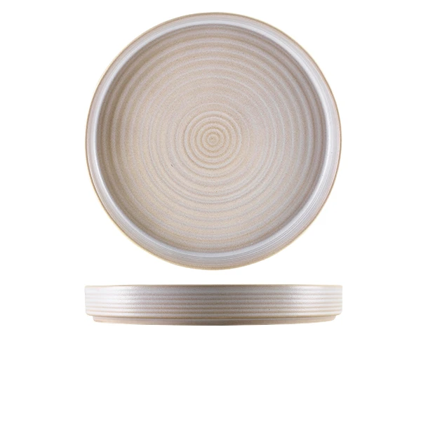 Steingut Antigo Barley Teller 26cm - Terra PR-ABR26 by Genware color Svart