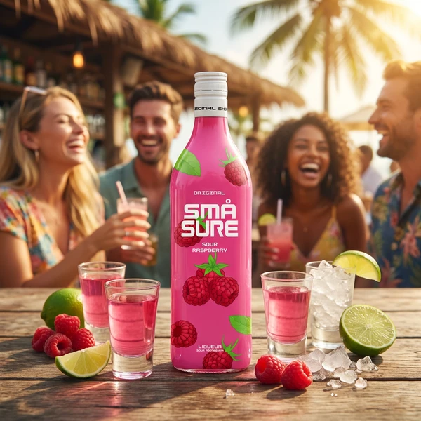 Små Sure Raspberry 100 cl 64895 by SMÅ color Svart