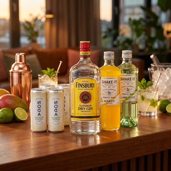 Gin Hass - Cocktail-Set Barlifepakke1 by Barlife color Svart