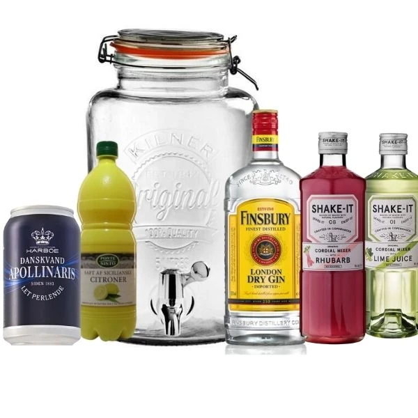 RHUBARB COLLINS DISPENSER - Getränkepaket Barlifepakke25 by Barlife color Svart
