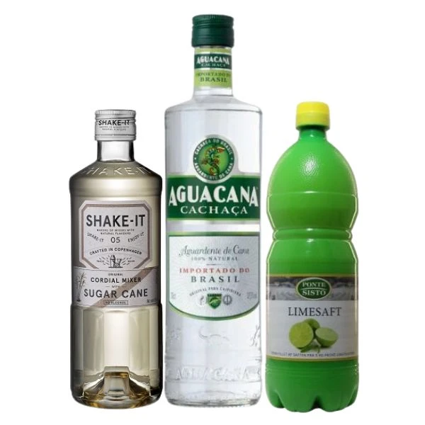 Caipirinha Cocktail-Set für 14 Drinks Barlifepakke40 by Barlife color Svart