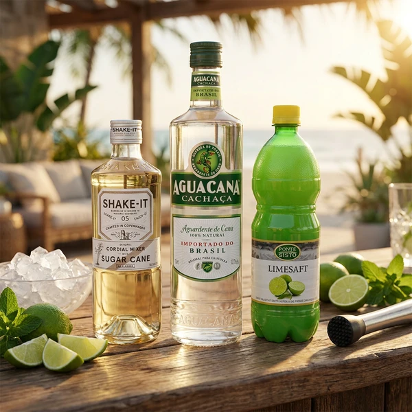 Caipirinha Cocktail-Set für 14 Drinks Barlifepakke40 by Barlife color Svart