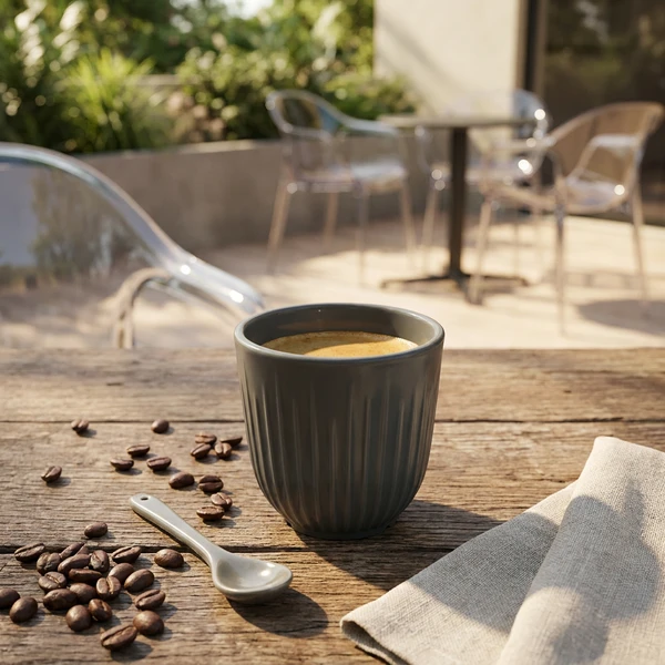 Coffee Nordic Kaffeebecher Dunkelgrau 32 cl 400130-DG by GLASS4EVER color Grijs