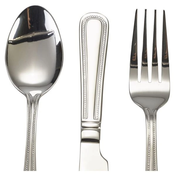 Menügabel mit Perlmuster 19,5 cm TF-BD by Genware color Svart