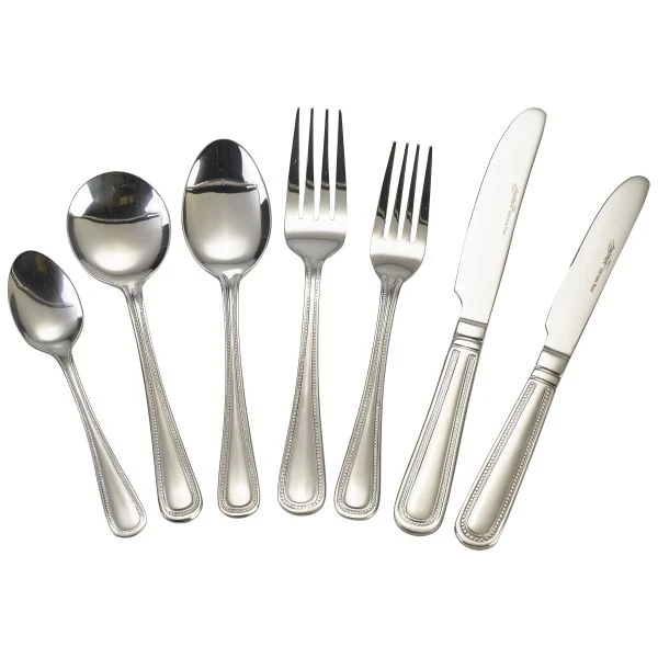 Menügabel mit Perlmuster 19,5 cm TF-BD by Genware color Svart