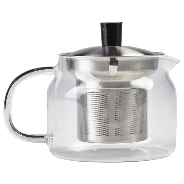 Glas-Teekanne 47cl/16.5oz GTP470 by Genware color Svart