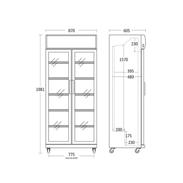 Display-Kühlschrank - SD 881 BHE - Scandomestic 26310081BHE10000 by Scandomestic color Svart