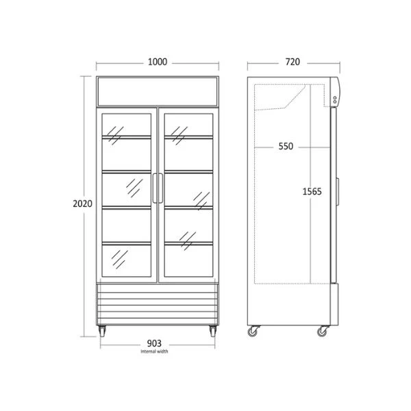 Display-Kühlschrank - SD 1002 BHE - Scandomestic 26311002BHE10000 by Scandomestic color Svart