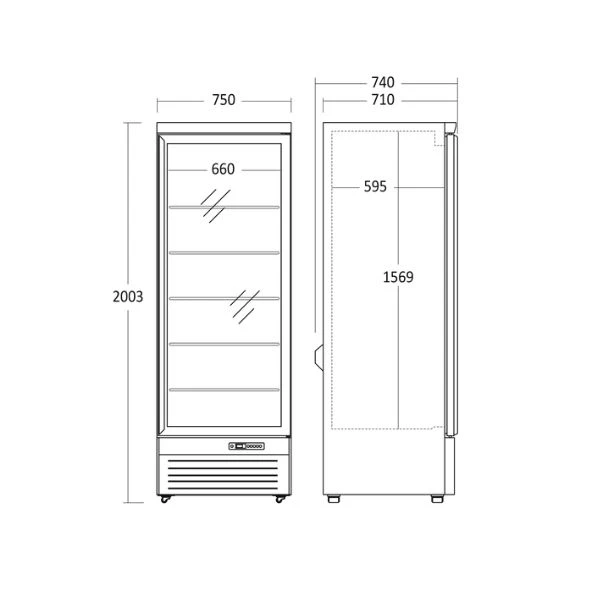 Display-Kühlschrank - SD 459 BE - Scandomestic 25311110000SD459BE by Scandomestic color Svart