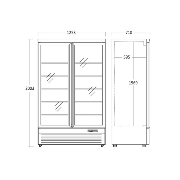 Display-Kühlschrank - SD 809 BE - Scandomestic 25311110000SD809BE by Scandomestic color Svart