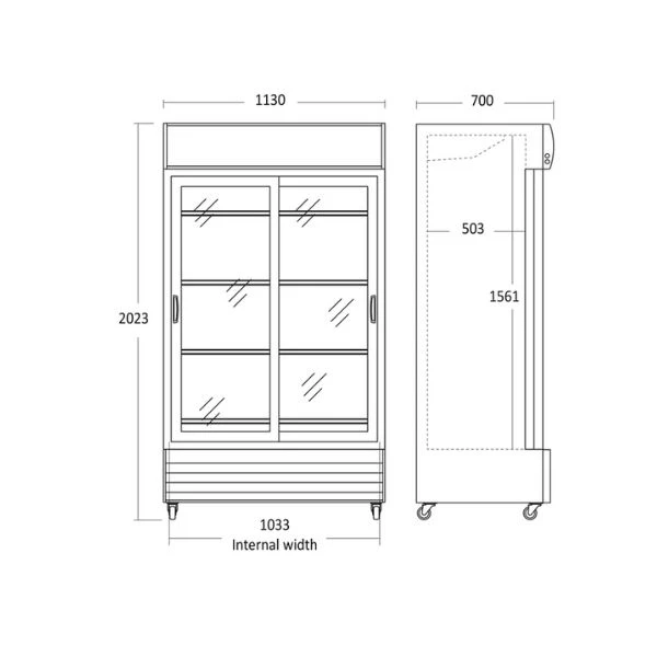 Display-Kühlschrank - SD 1002 BSLE - Scandomestic 26311002BSLE10000 by Scandomestic color Svart