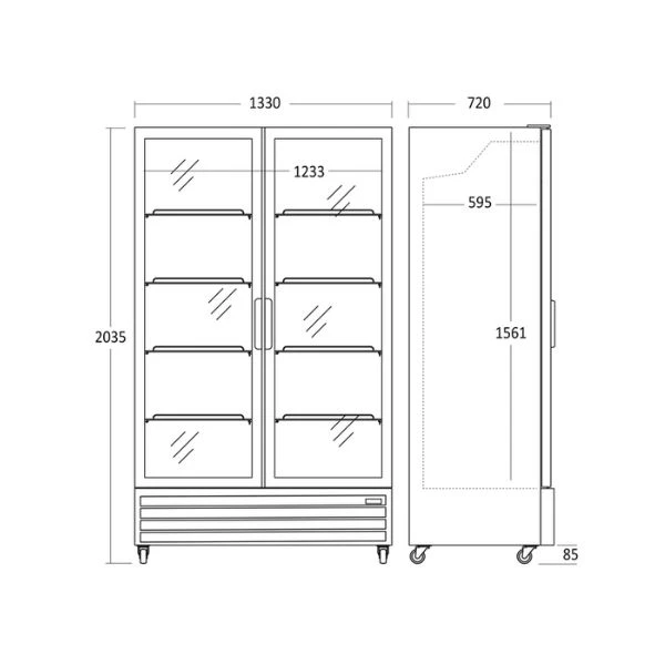 Displaykühlschrank - SD 1326 BE - Scandomestic 26311110000SD1326BE by Scandomestic color Svart